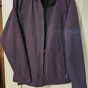Kirkland brand woman's long jacket, plumb